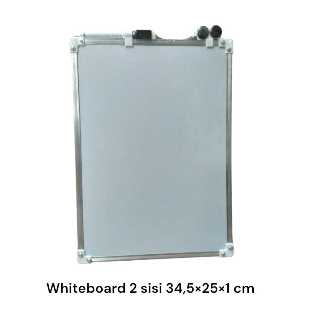 

Papan Tulis Whiteboard Magnet Kecil 35 cm x 25 cm Double Side 2 sisi