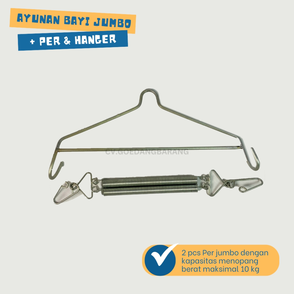 ghk Ayunan bayi jumbo + Per & Hanger Ayunan bayi set kelambu Set ayunan bayi lengkap Ayunan bayi