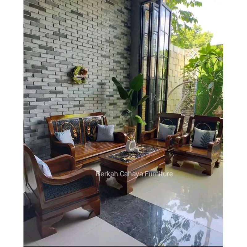 kursi tamu semut jati ukir jepara