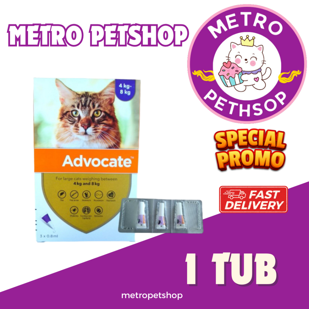 obat kutu kucing advocate 0.8ml advocate large 4 - 8kg