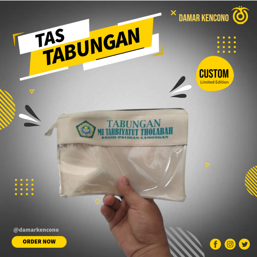 dompet atau tempat buku tabungan