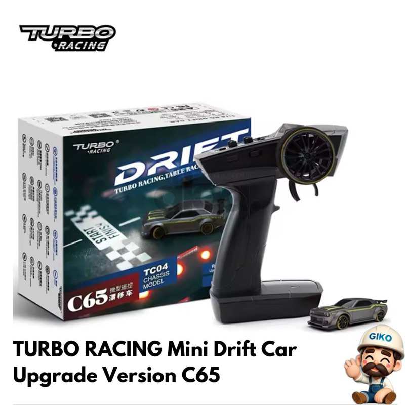 Mainan Mobil Radio Control High Quality Kualitas Premium Turbo Racing Mini Drift Car C65 RTR Kit RC