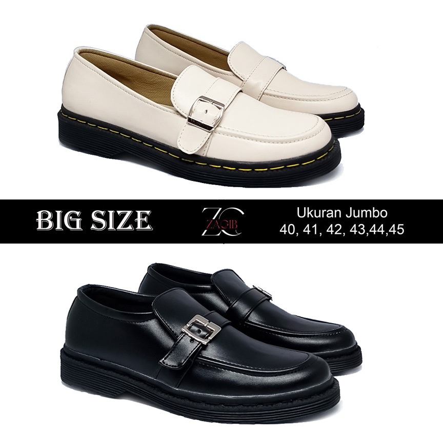 Alona Docmart Big Size Shoes Loafers Ukuran 45-44-43-42-41 Sepatu Wanita Jumbo Kasual Korean Style