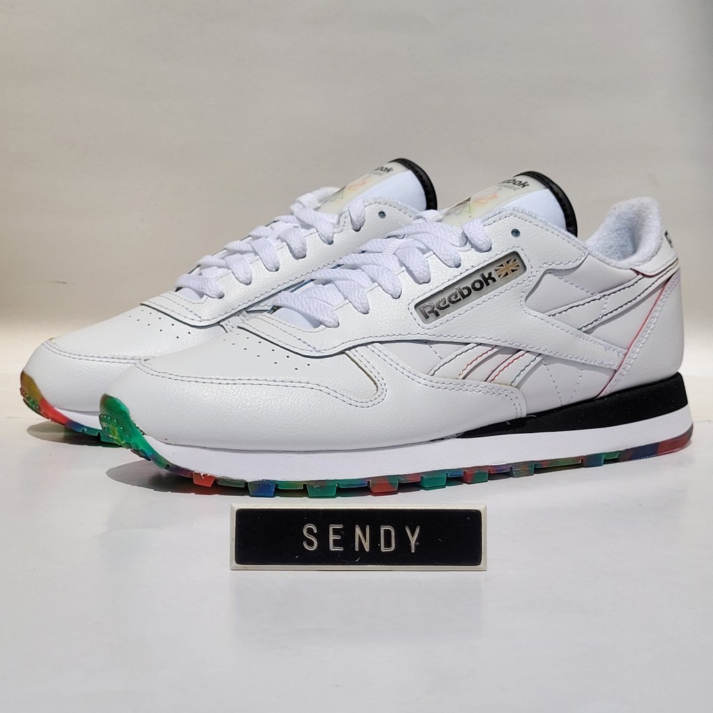 Reebok Unisex Classic Leather Original 100% Ori Asli Authentic 100074715 White Black White Warna Put
