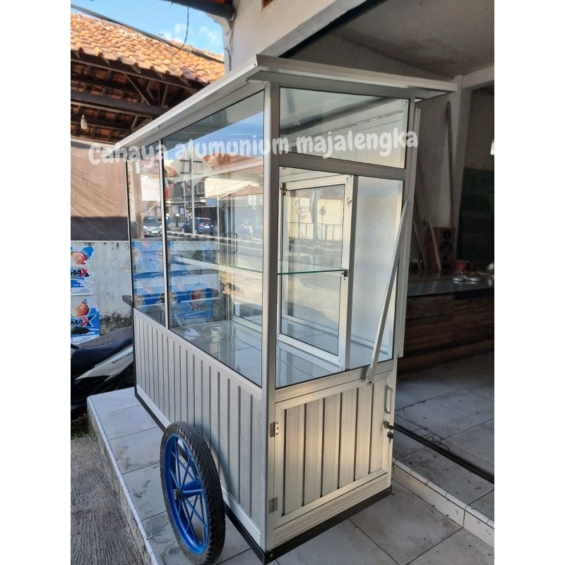 GEROBAK ALUMINIUM UNTUK AYAM GORENG,GORENGAN DLL PANJANG 150CM