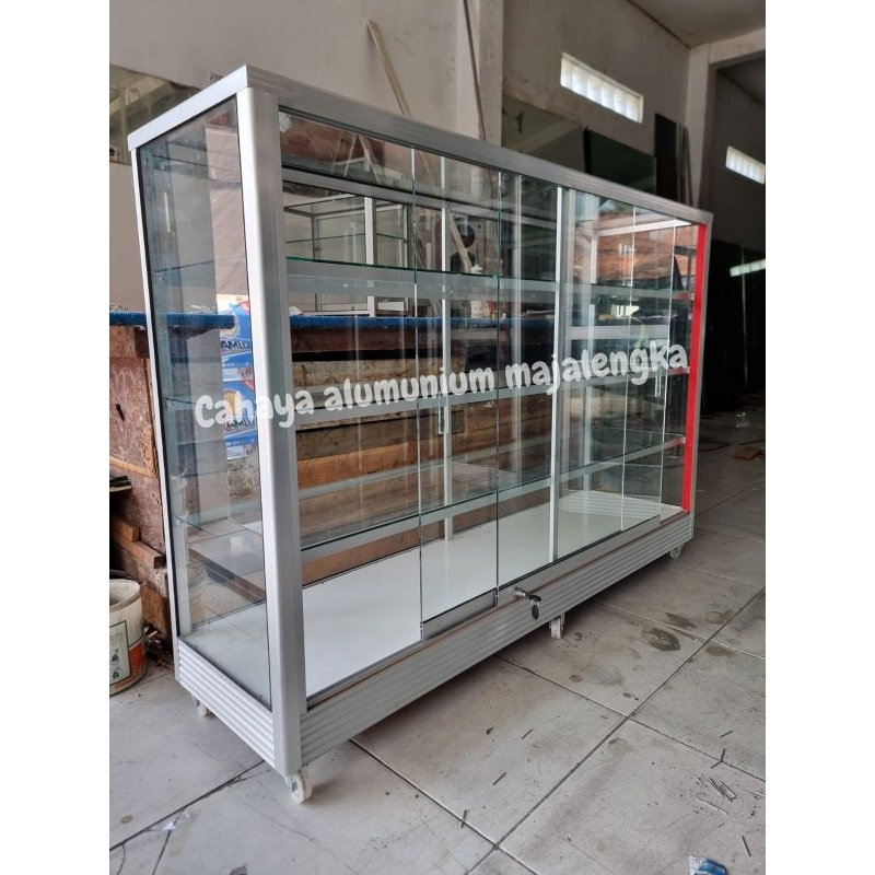 ETALASE ALUMINIUM KACA PANJANG 150CM