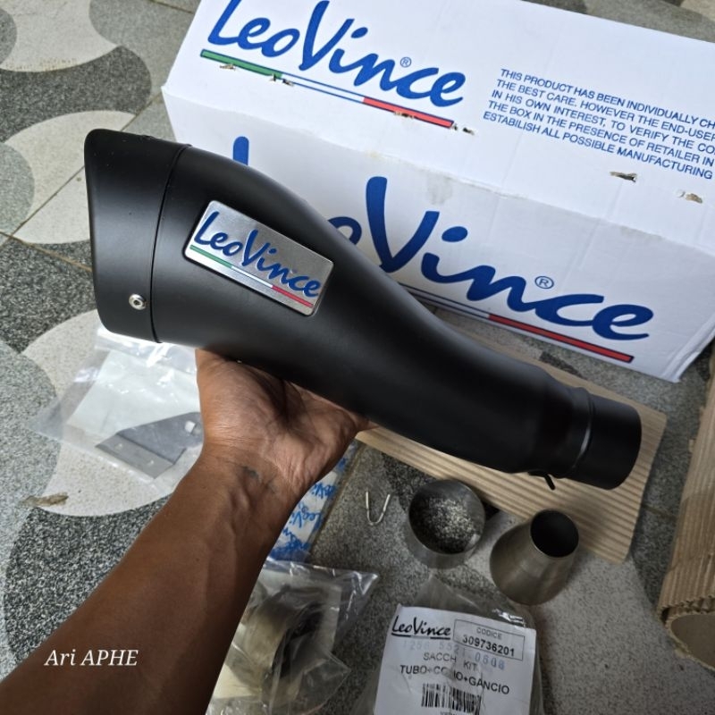 slincer silincer knalpot LEOVINCE COBRA full black original italy