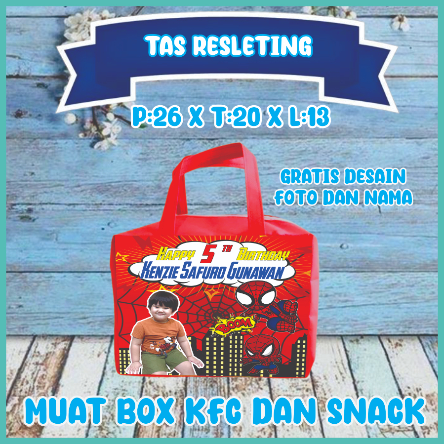 

TAS ULTAH RESLETING/TAS ULANG TAHUN GRATIS DESAIN, TAS SOUVENIR ULTAH KFC DAN SNACK, TAS ULTAH SERI HIJAU, TAS ULTAH MURAH, GOODIE BAG ULANG TAHUN