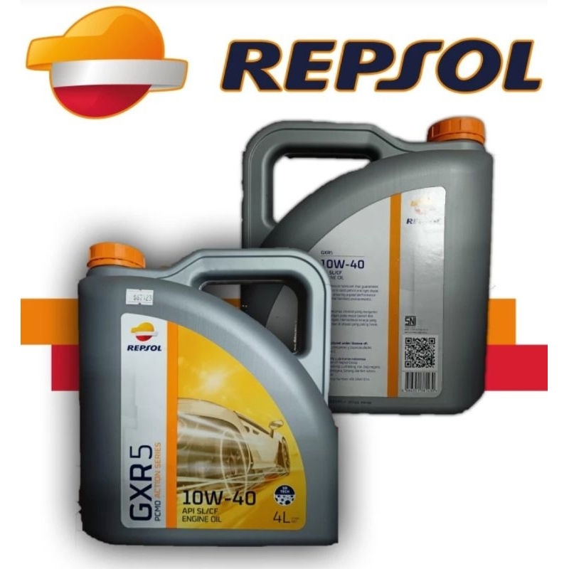 [Oli Mobil] Oli Mobil Merk Repsol GXR-5 Bensin 10w-40 4 Liter