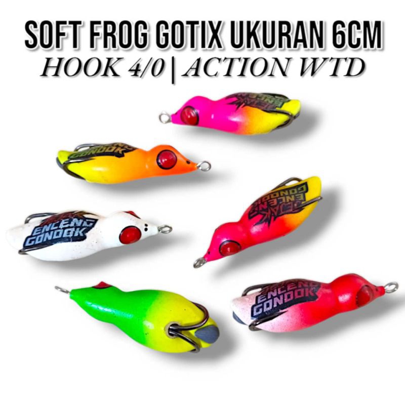 SOFT FROG GOTIK ABI LURE UKURAN 6CM HOOK 4/0 ACTIN WTD/BEDIRI UMPAN KESTING