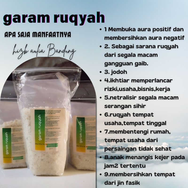 

Garam Metode Ruqyah / garam doa / garam ruqiah