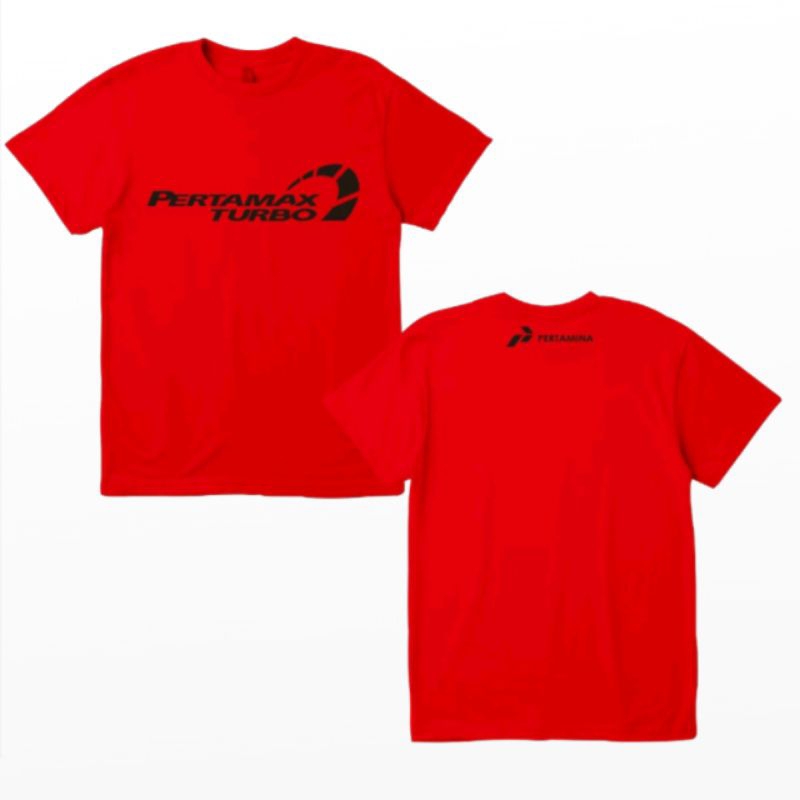 kaos premium gambar kata-kata depan Pertamax turbo blakang logo Pertamina. pria/wanita