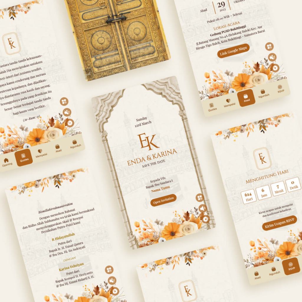 UNDANGAN DIGITAL WEBSITE INVITATION - WEDDING - TEMA ISLAMIC WEDDING