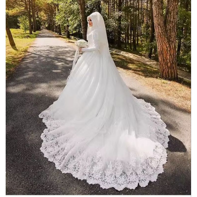 gaun pengantin/gaun pengantin muslimah/wedding gown