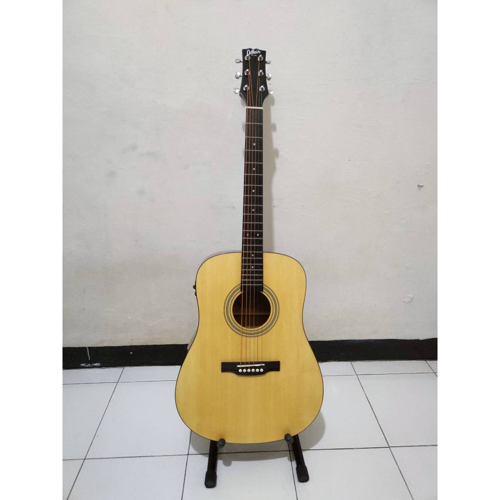 Gitar Akustik Elektrik Odlair Vega OD411 Natural Preamp Fishman Original (BARU)