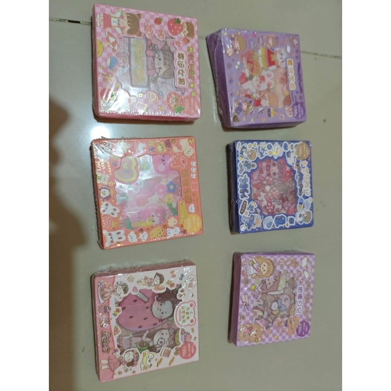 

COD stiker kartun lucu isi 100lembar perbox motif random