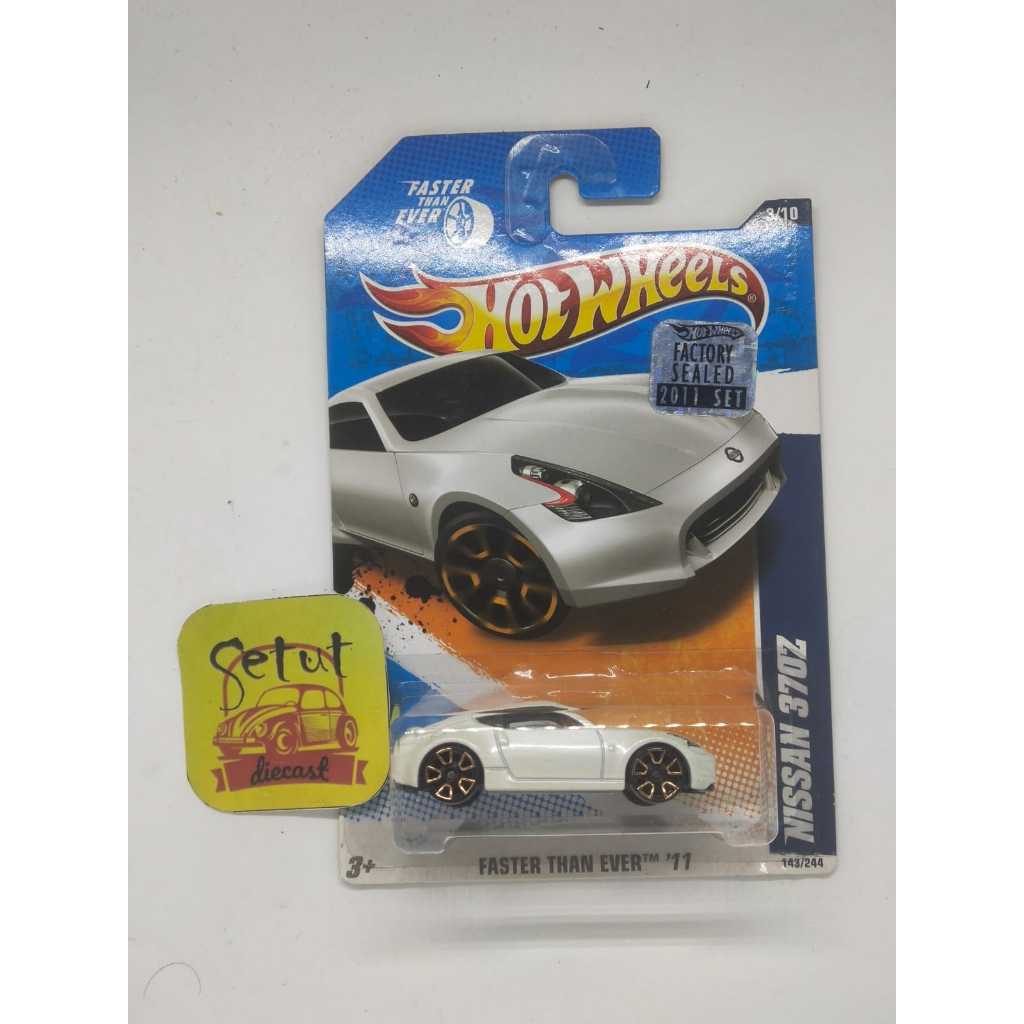 HOT WHEELS HOTWHEELS NISSAN 370Z FACTORY SEALED FS 2011 PUTIH WHITE BLUE CARD RARE