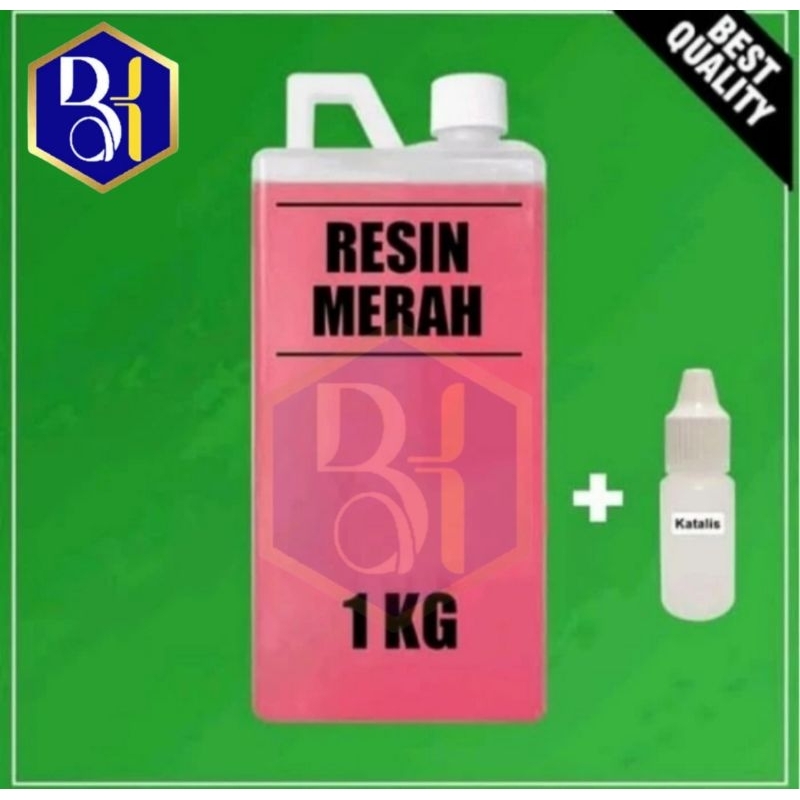 Resin Merah1kg + katalis 100ml/untuk menambah Nat Marmer,granit