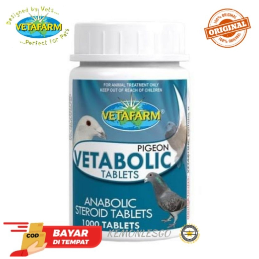 VETABOLIC VETAFARM SUPLEMEN OBAT DOPING VITAMIN BURUNG MERPATI LOMBA PER TABLET