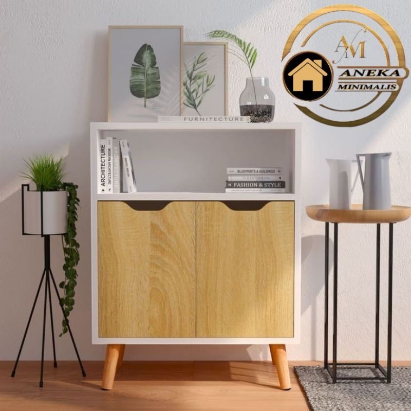 Nakas minimalis / lemari kecil 2 pintu