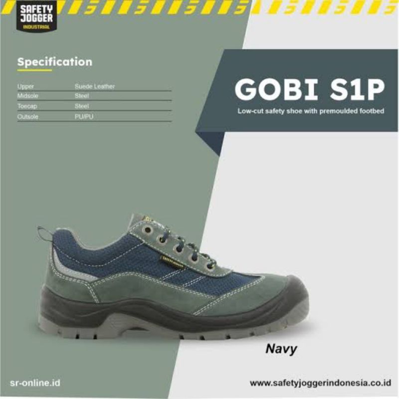 Sepatu Safety Jogger Gobi S1P / Safety Shoes Jogger Original / Sepatu Kerja Pria