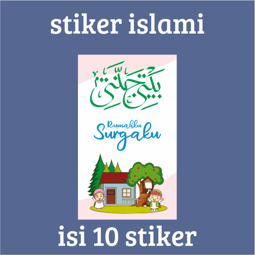 

Stiker islami RUMAHKU SURGAKU | ( isi 10 stiker )
