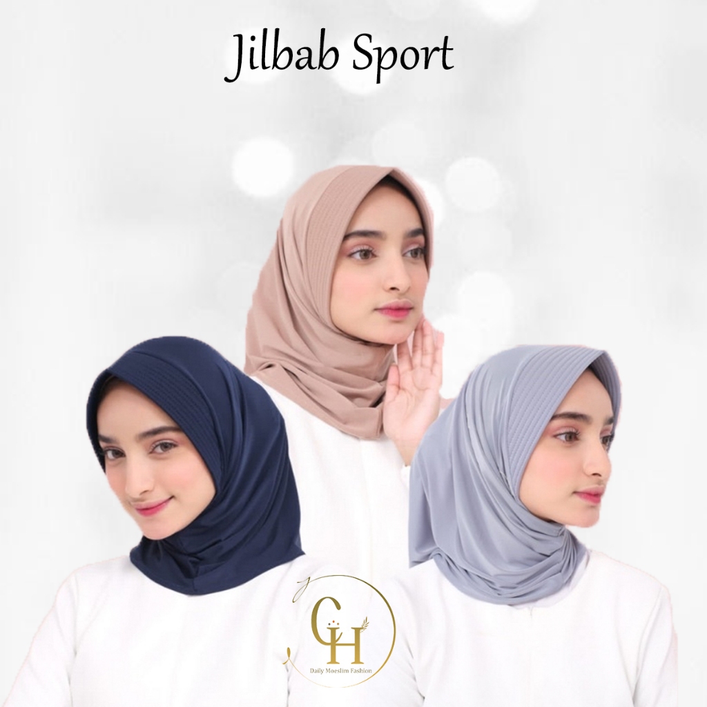 Hijab Bergo Sport Premium Ukuran S/Kerudung Olahraga/Hijab Sport Olahraga/Bergo Sport Hamidah