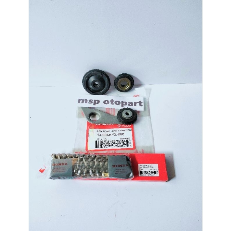 ROLL PLAT TAHANAN TENSIONER KYZ + RANTAI KETENG KAMPRAT KYZ HONDA SUPRA X 125 HELM IN SUPRA X 125 IN