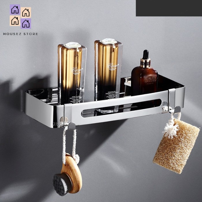 Rak Gantung Melayang Rak Stainles Tempat Skincare Cream Serbaguna Rak Tempel Dinding Toilet