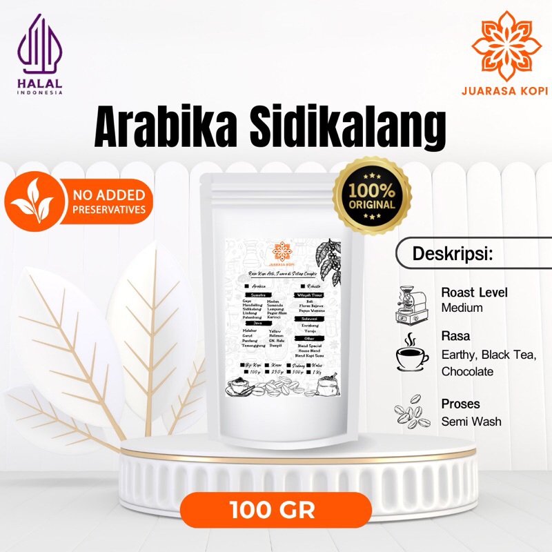 

Kopi Arabika Sidikalang - Bubuk Murni Biji Premium 100gr - Coffee Roast Bean