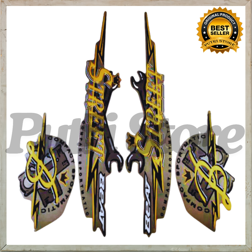 Striping Sticker Honda Beat Street 2020 Silver New List body motor Beat Street 2020