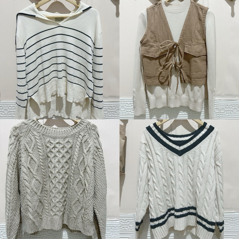 SWEATER CABLE KNIT ACADEMIA PRELOVED