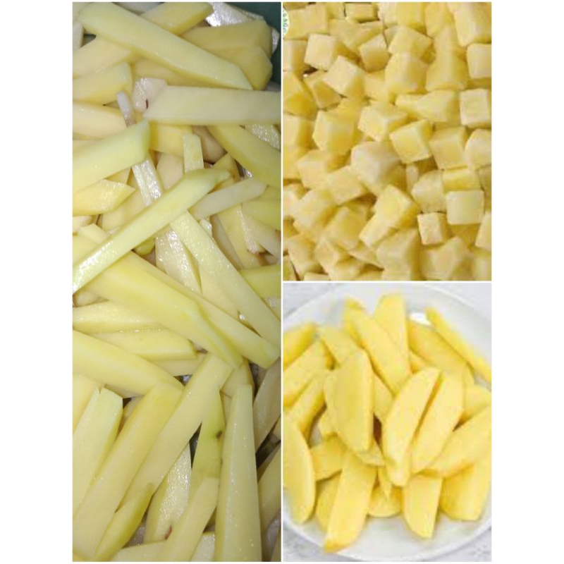 kentang potong stick, kentang wedges, kentang potong dadu