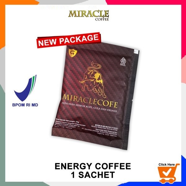 

KOPI AJAIB- MIRACLE COFFEE KOPI ENERGY STAMINA PRIA 1 SACHET