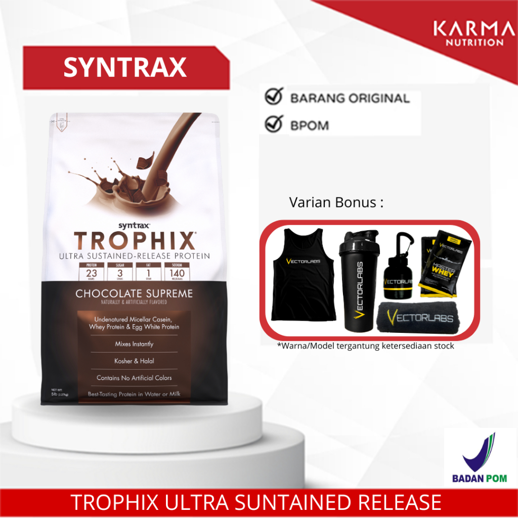 SYNTRAX TROPHIX PROTEIN BLEND 5 LBS CHOCO SUPREME / BPOM
