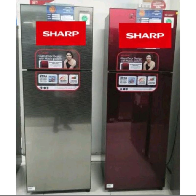KULKAS 2 PINTU SHARP LOW WATT SJ 246 XG ORIGINAL