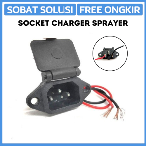 SOCKET CHARGER SPRAYER UNIVERSAL LOBANG CHARGER UNTUK SPRAYER ELEKTRIK SPAREPART DGW