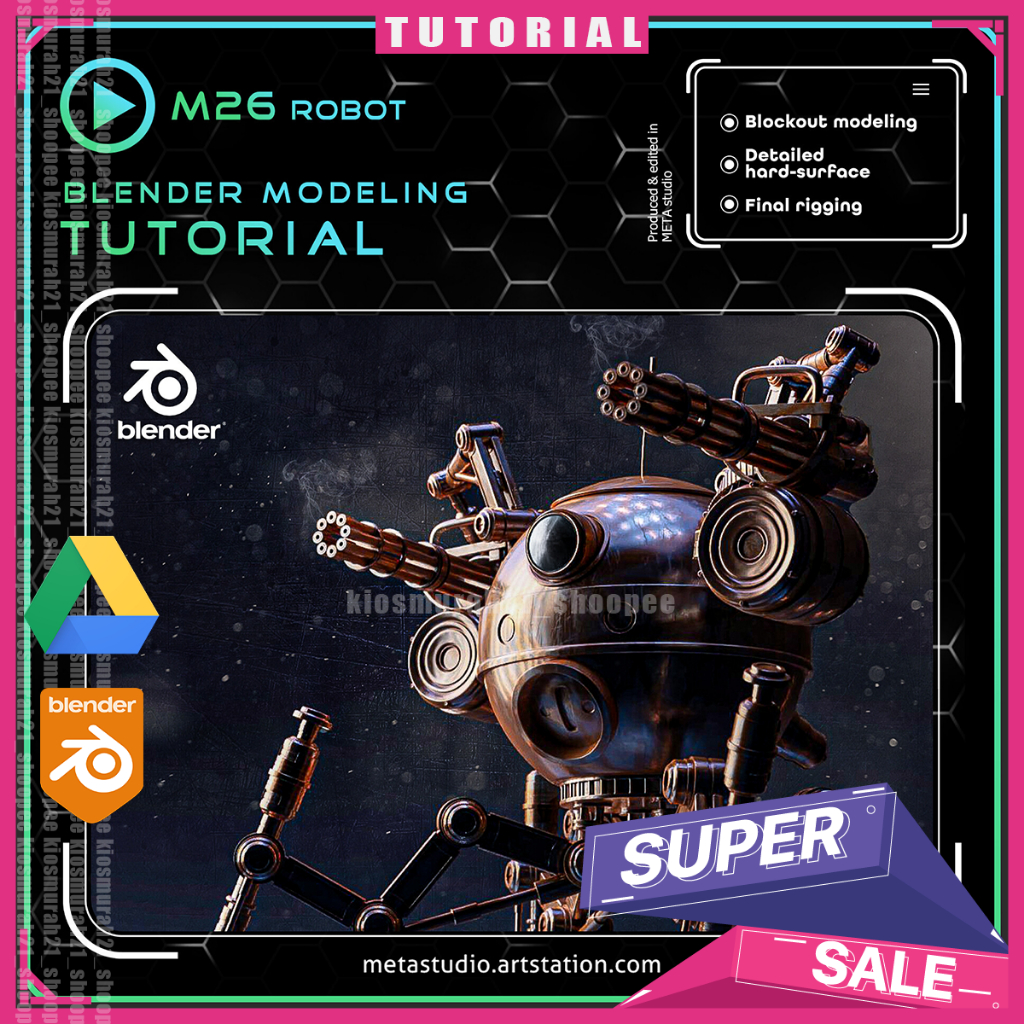 Robot modeling tutorial Blender 3D Tutorial