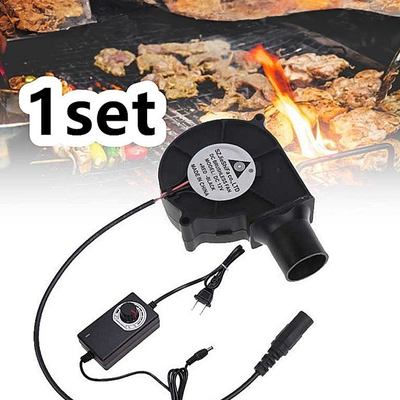 RTY Pulang Blower Mini BBQ Kipas 1 Set Blower Ac Turbocharger Portabel Kecil BBQ Blower Fan Blower
