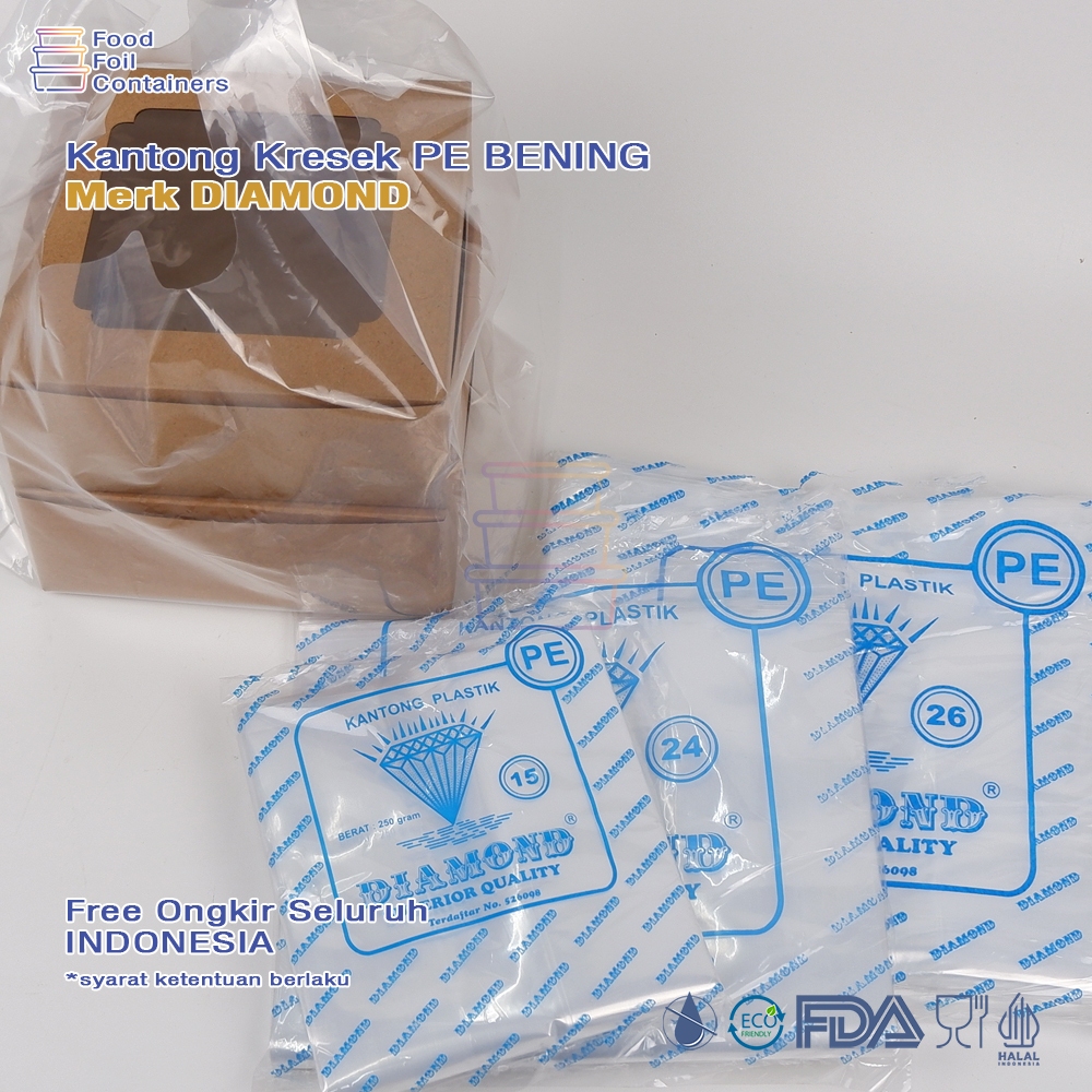 KANTONG PLASTIK PE JUICE DIAMOND / KRESEK PE BENING