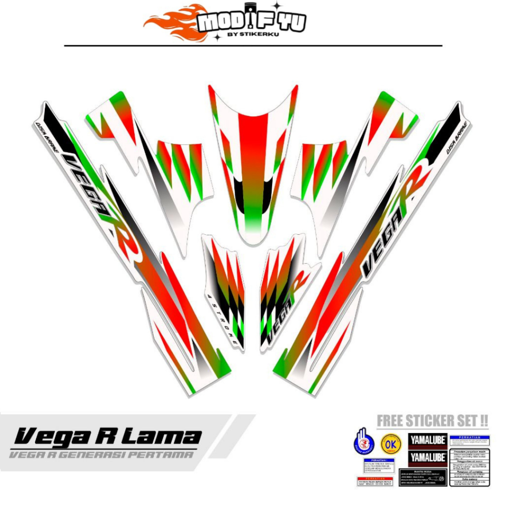 STRIPING VEGA R LAMA MOTIF M1 / STIKER VEGA R LAMA / STIPING VEGA R LAMA / SETIKER VEGA R LAMA / LIS