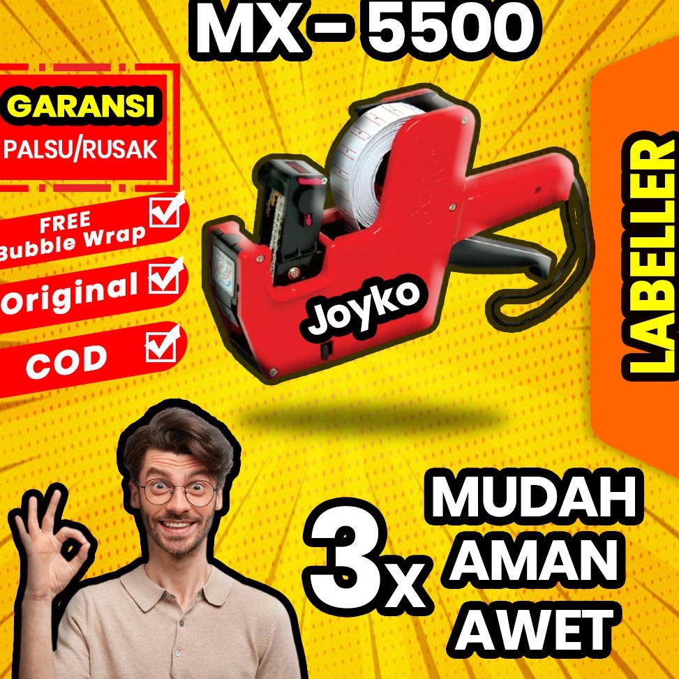 

Lebih Keren Alat Mesin Label Harga Price Labeller Joyko MX55 1 Baris 8 Digit Mesin Label Harga expired COD