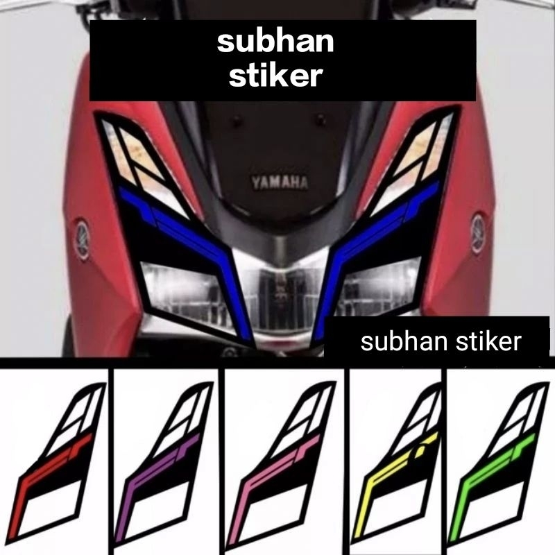 stiker lampu depan yamaha lexi motif terbaru