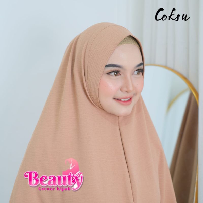 Jilbab Pet Antem XL Crinkle Airflow/ Khimar Instan Pet jumbo antem crinkle premium