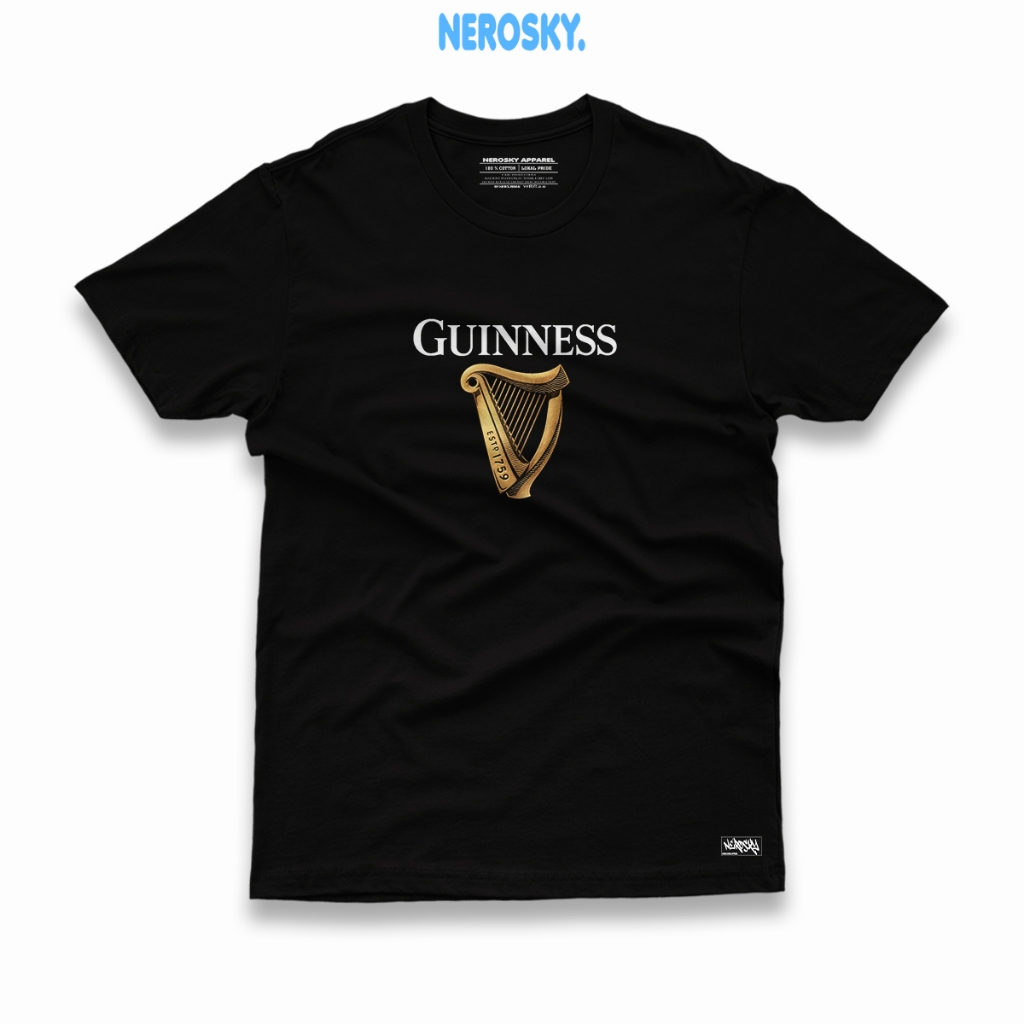KAOS PRIA GUINNESS 24S PREMIUM COTTON COMBED TIPE 7