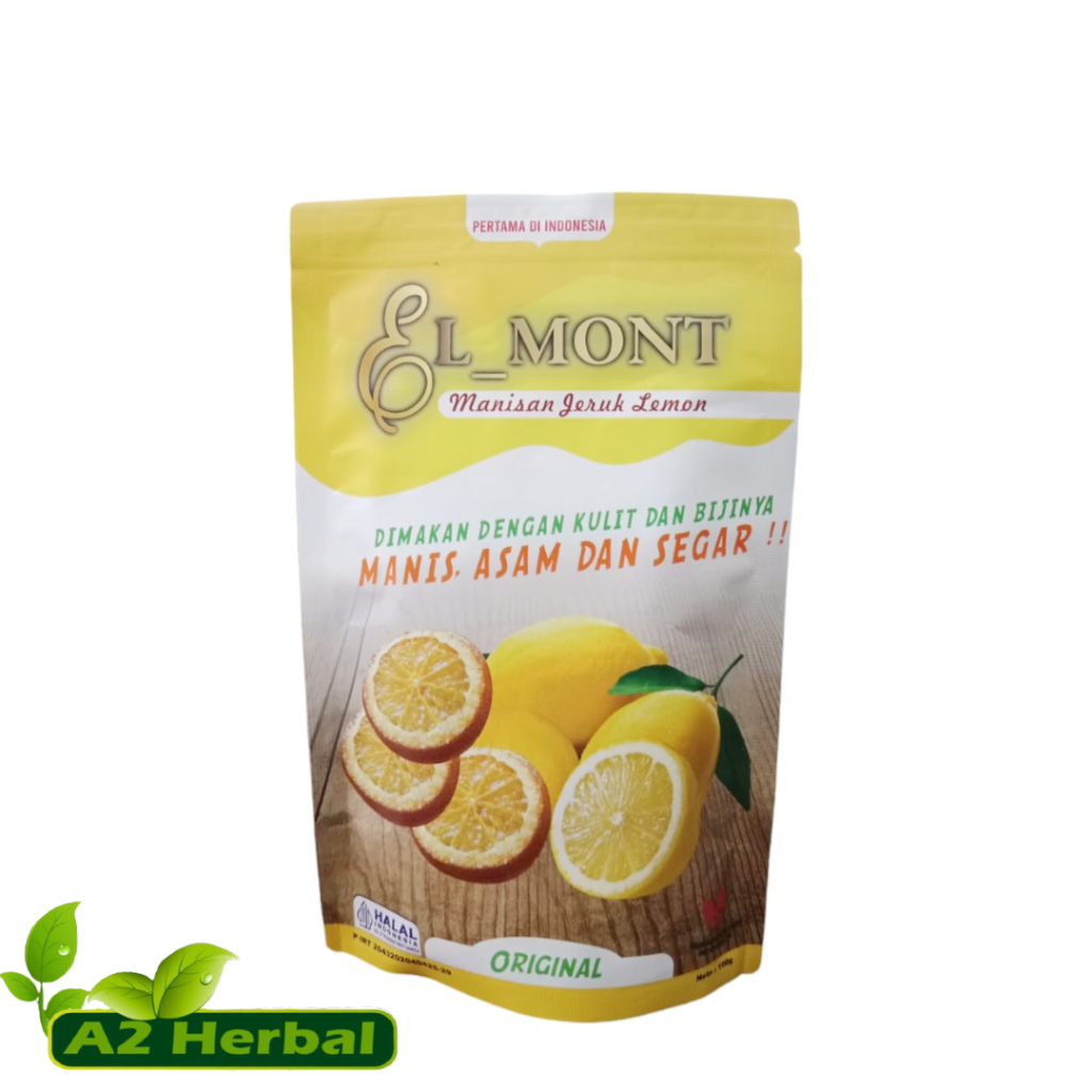 

ELMONT Manisan Jeruk Lemon | Camilan Sehat Jeruk Lemon | El_Mont Manis Asam Segar 100 gr