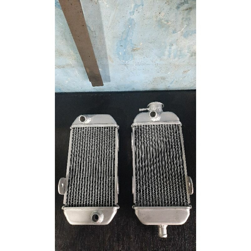 radiator trail lebar 12cm tinggi 25cm custom kiri kanan bracket tunggal kualitas bagus pnp sasis klx