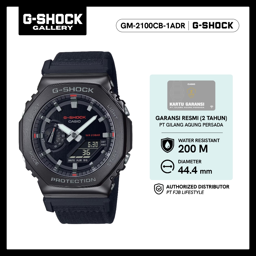 G-shock Jam Tangan Pria Original GM-2100CB-1ADR Analog Digital Black