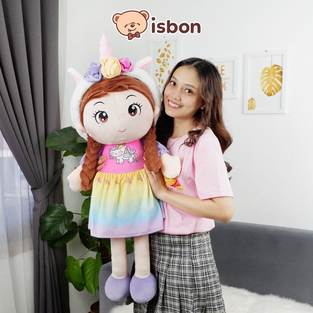 Boneka Little Sister Karakter Unicorn 70 Cm Cuties Rambut Panjang Premium by Istana Boneka