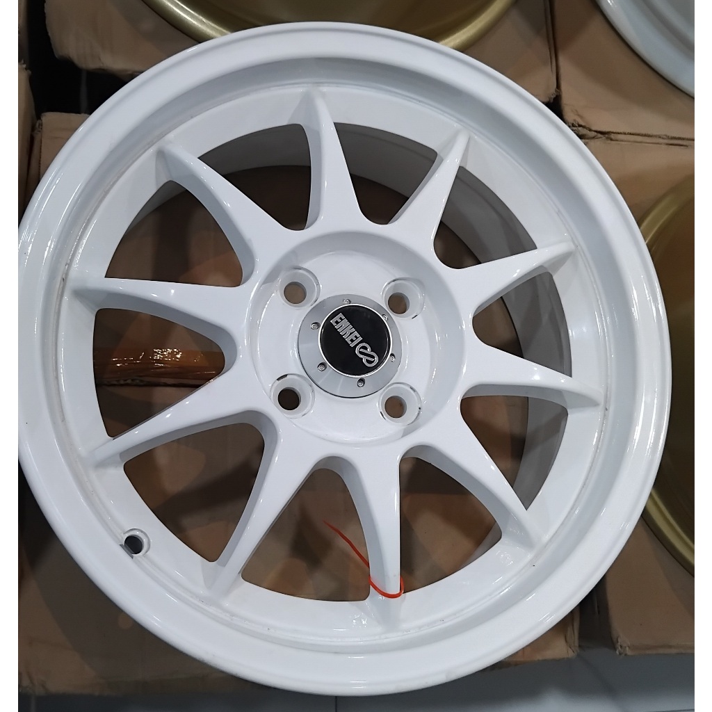 VELG RACING ROSSI BTV 006 TARMAC WARNA WHITE GLOSS RING 15 LEBAR 6.5 LOBANG 4 PCD 100 ET 40